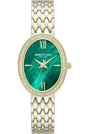 Kenneth Cole Quartz White Dial Two Toned Stainless Steel Strap Watch For Women
