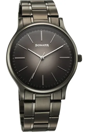 Sonata Aspire Quartz Analog Grey Dial Stainless Steel Strap Watch For Men