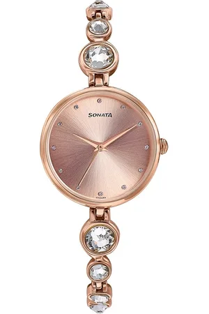 Sonata Aria Timeless Treasures Quartz Analog Rose Gold Dial Bi Metal Strap Watch For Women