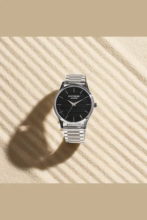 Sonata Poze Quartz Analog Black Dial Metal Strap Watch For Men
