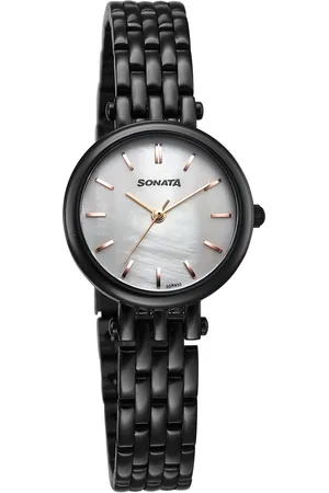 Sonata Eternia Quartz Analog White Dial Metal Strap Watch For Women