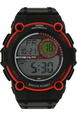 SF Digital Dial Black Plastic Strap Watch for Men