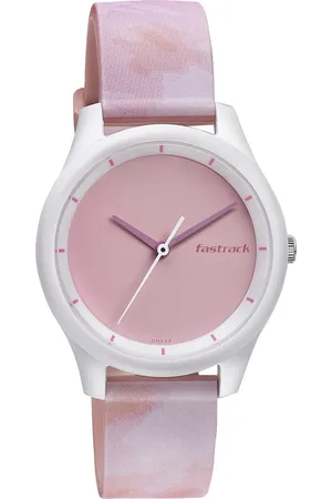 Fastrack Tie & Dye Quartz Analog Pink Dial Silicone Strap Watch for Girls