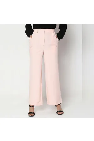 Buy Pink Trousers & Pants for Women by max Online | Ajio.com