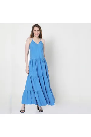 Blue Soft Lounge Long Sleeve Maxi Dress