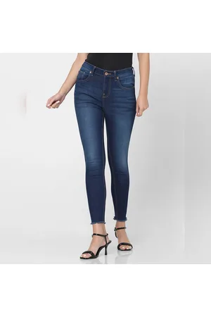 Blue High Rise Girlfriend Jeans