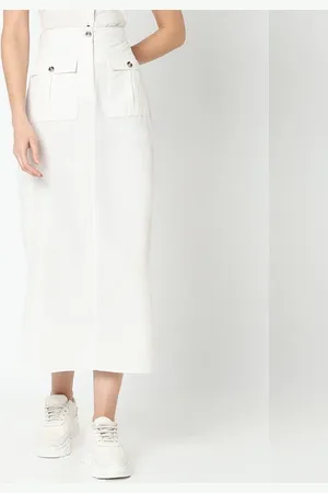 Vero moda knitted midi skirt co-ord with side outlet split