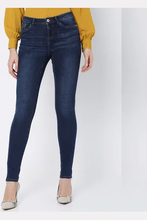 VERO MODA Women Blue Mid Rise Wendy Skinny Jeans