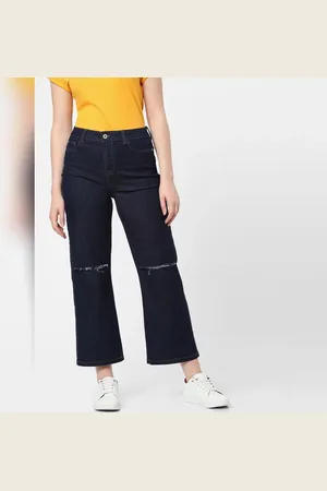 VERO MODA Women Dark Blue High Rise Wide Leg Jeans