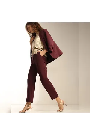 VERO MODA Women Maroon Ankle Length Co-ord Set Trousers