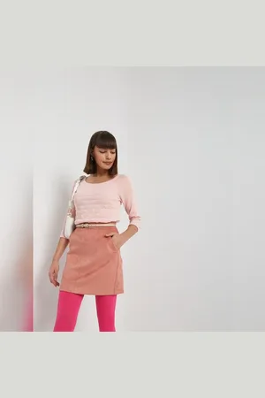 VERO MODA Women Pink Jacquard Pullover, 3/4th Sleeves, Boat neck