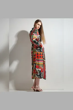 VERO MODA Women Multi-Colour Printed Shirt Dress, Long Sleeves