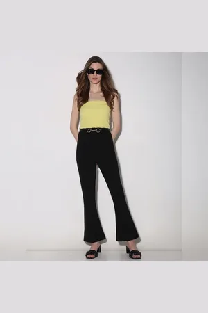 VERO MODA Women Black High Rise Flared Pants