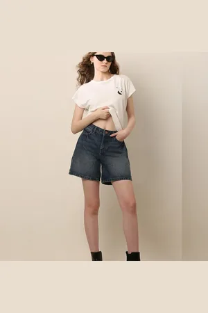 VERO MODA Women White Organic Cotton T-shirt, Short Sleeves, Round Neck
