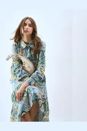VERO MODA Women Multi-Colour Printed Shirt Dress, Long Sleeves