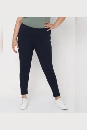 VERO MODA Women Curve Blue Mid Rise Leggings