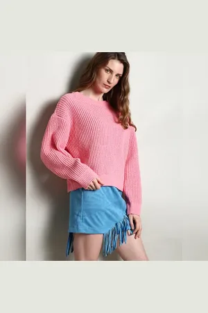 VERO MODA Women Light Pink Round Neck Pullover, Long Sleeves, Round Neck