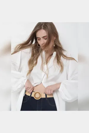 VERO MODA Beige Jute Waist Belt